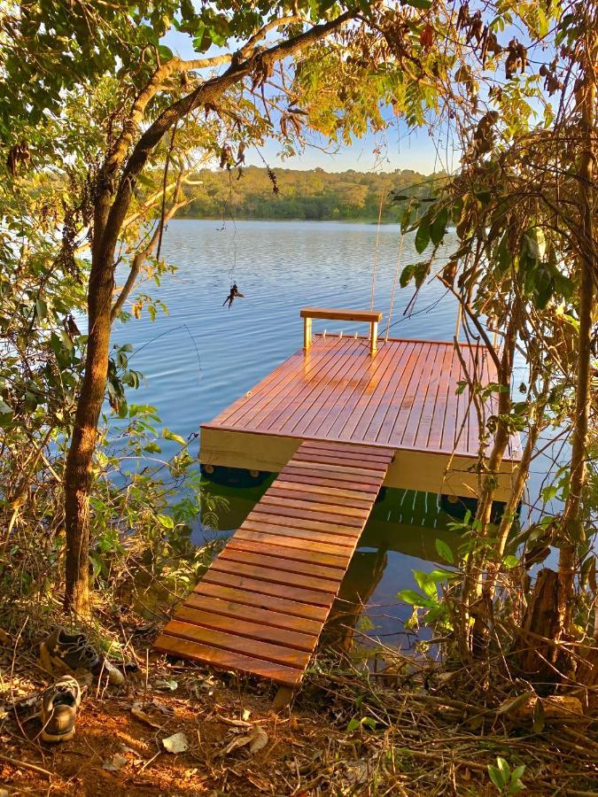 Chale Com Jacuzzi Vista Do Lago Alexania Экстерьер фото